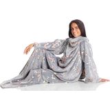 Lavatelli - Kanguru Deluxe Glow Butterflies - Deken met mouwen  - Plaid met mouwen - TV Deken met mouwen  - Warme deken