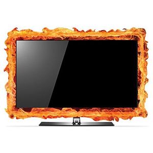 FLAME FRAME Retro TV 26"", Forex, Multi-Colour