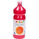 PRIMO - Afwasbare kleuren voor kinderen vanaf 3 jaar en beginners in een fles van 1 liter, getemperde eerste stappen voor het schilderen op papier, stof, glas en andere, creatieve werkzaamheden voor