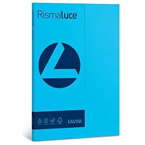 Favini Gekleurd Streep Papier 50 Vellen A4 200g Lichtblauw [A69G544]