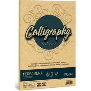 Favini® Perkament papier – 50 Vellen A4 – 90 g/m² – Goudgeel – FSC – Inkjet & Laser Geschikt – Voor Kalligrafie – Made in Italy