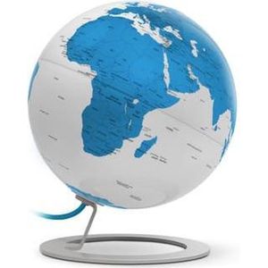 Globe iGlobe Licht Turquoise 25cm diameter metaal/chroom