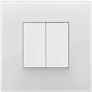 Vimar 0K03925.05 Arké besturingsset, draadloos en zonder batterijen, VIEW draadloze standaard Bluetooth compleet met houder, knoppen, 2 m plaat