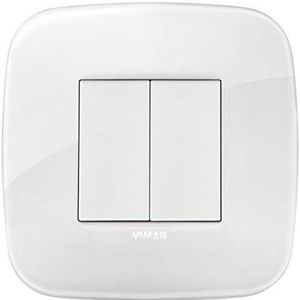 Vimar 0K03925.06 Arké besturingsset, draadloos en zonder batterij, VIEW draadloze standaard Bluetooth compleet met houder, knoppen, 2 m plaat