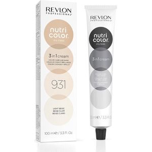 Permanente kleurcrème Revlon Nutri Color 3 in 1 931 - Light Beige (100 ml)