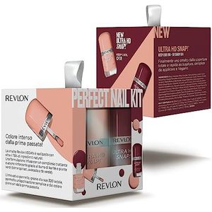 Revlon Perfect Nail Kit Exclusieve 2 Ultra HD Snap! 100% veganistische formule met 75% natuurlijke ingrediënten - Keep Cool en So Shady kleuren
