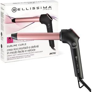 Bellissima Imetec Sublime Curls Krultang, 25 mm diameter, scherm, 3 temperaturen, diamant-keramische coating, constante hitte, bescherming tegen verbranding, snelle verwarming, 1,8 m kabel