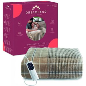 Dreamland - Elektrische Deken - Bruin - Fluweel - Geschikt voor Tweepersoonsbed