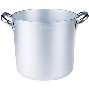 Pentole Agnelli ALMA10326 Hoge Pot met twee handgrepen roestvrij staal, professioneel aluminium 3 millimeter, 12,7 l