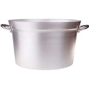 Pentole Agnelli Lijn tomatensaus, aluminium, noordenpot met twee handgrepen van aluminium, zilverkleurig, 34 cm
