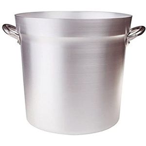Pentole Agnelli Lijn tomatensaus aluminium noord-type pot met twee aluminium handgrepen, zilver, 40 cm