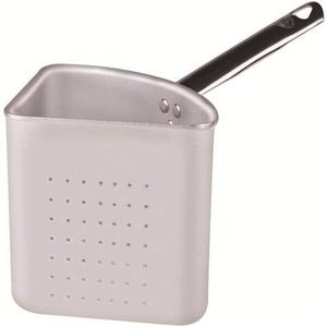 Potten, Agnelli zeef, kruidnagel, fonds, van aluminium, met handvat van roestvrij staal, zilver