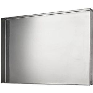Pentole Agnelli COAL49/4D60 Pastry & Pizza Line Rechthoekige Bakpan, Afmeting 60 x 40 x 4 cm, Zilver