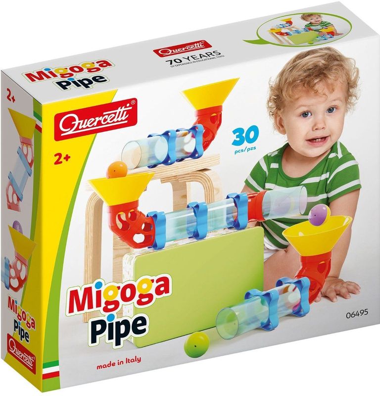 Quercetti Migoga Pipe Knikkerbaan, 30dlg.