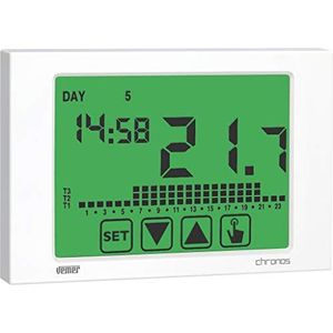 Wandthermometer VE453700 Chronos 230 wit weekprogramma 230V Vemer