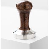 Motta Tamper Edelstahl plan mit Holzgriff braun 58mm