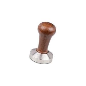 Motta Tamper Edelstahl plan mit Holzgriff braun 58mm