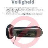 Plein Air - Infrarotheizung CAN-900 - 3 Heizstufen - 900W - Schwenkfunktion - Silber