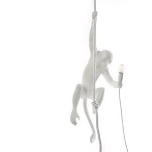 SELETTI LED decoratie-hanglamp Monkey Lamp, wit, hangend