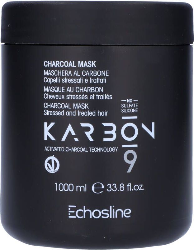 Echosline - CHARCOAL Mask - Haarmasker - Actieve Koolstof - 1000 ml