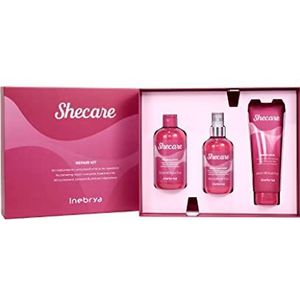 Inebrya Shecare Repair Kit | Trattamento completo illuminante riparatore | Contiene: Repair Shampoo, Repair Mask e Repair Magic Spray