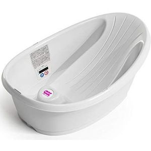 Onda Baby badkuip: antislipbasis met geïntegreerde digitale vloeistofkristallen thermometer, rugsteun voor extra comfort, past in de badkuip of het vlakke oppervlak, wit