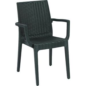 Areta AR013 Rattan Espresso Dafne Decoratieve stoel kunststof