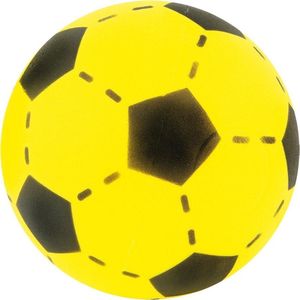 Voetbal Schuimrubber Geel/Zwart 20 Cm.