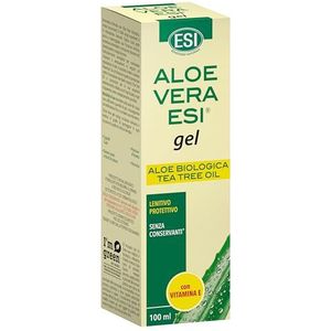 ESI - Aloë Vera Gel met arganolie, hydrateert en herstelt droge of rode huid, na blootstelling aan de zon, geschikt voor alle huidtypes, 100 ml