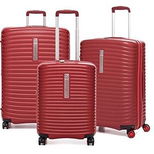 Roncato Set van 3 G+m+c 4W Vega koffer 78 cm, 123 liter rood, Rood, Koffer