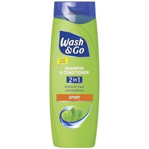 Wash & Go 2-in-1 Shampoo & Conditioner Sport 1 x 400 ml, dagelijkse haarverzorging verfrist haar & hoofdhuid