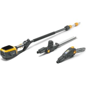 STIGA MT 500e Multifunctioneel accu-apparaat, heggenschaar en takkenschaar, dubbel lemmet 46 cm, snijrail 25 cm, telescoopsteel 75 cm, draaigreep 112 graden, tot 50 minuten, compatibel met accu 48 V 2