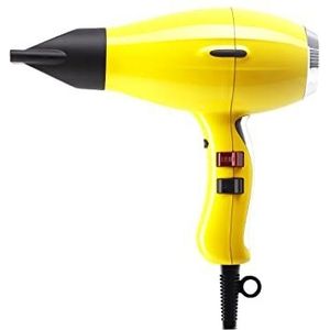 Elchim 3900 Healthy Ionic haardroger in geel met daisy-patroon, Schuko stekker, professionele haardroger, Made in Italy, licht en stil, voor gezond haar, met 30% verminderde droogtijden, 2400 W