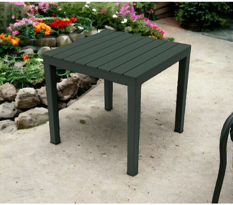 Tafel Bali 80 X 80 cm Anthraciet - Hoogte 72 cm