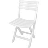 Pro Garden - Tuinstoel Komodo - klapstoel - stoel kunststof - L42 x B37 x H80 cm - Wit