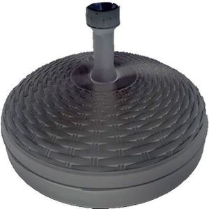 vidaXL Vulbare parasolstandaard, zand/water, terrassenstandaard, gietijzer, decoratie, parasol, buiten, terras, rotan, kunststof, grijs, 20 l