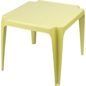 Sunnydays Kindertafel - groen - kunststof - buiten/binnen - L56 x B51 x H44 cm - Bijzettafels