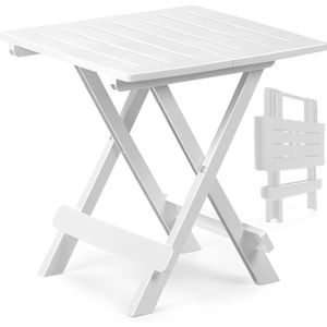 Gardalux - Bistrotafel - Inklapbaar - Wit - Kunststof