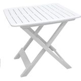 Campingtafel - Inklapbaar - Wit - Kunststof - Lichtgewicht