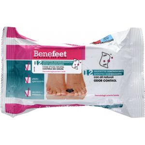 Benefeet Verfrissende reinigingsdoekjes, 12 doekjes