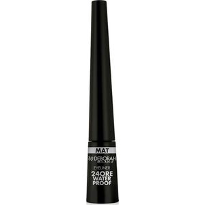 Deborah Milano - Eyeliner, 24 uur, waterbestendig, duurzaam, zonder overdracht, geeft een matte afwerking en een zeer nauwkeurige oognauwkeurigheid, zwart, 2,9 g