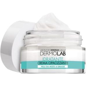 Dermolab - Crème visage hydratante pour peau mixte et grasse, avec piscine d'acide hyaluronique, effet mat et antioxydant, repulpe en profondeur, SPF 15, 50 ml