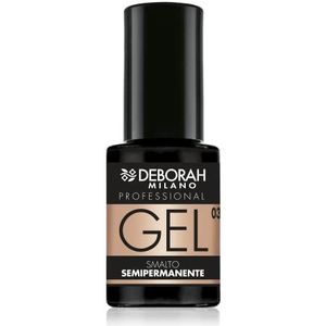 Deborah Milano Professional N°03 Nagellak, semi-permanent, gel, nude beige, langdurig, voor intensieve en glanzende nagels, 4,5 ml