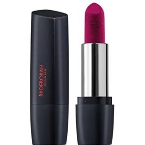 Deborah Milano Red Mat lipstick nr. 31 Berry Me, ultra-matte finish, langhoudend, met collageen, hyaluronzuur en avocado-extract voor gevoede, gehydrateerde, zachte en verzorgde lippen