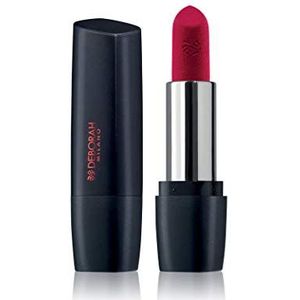DEBORAH Milano Red Mat, lippenstift, mat, met collageen en hyaluronzuur, 34 rood in de winter, voedende en verzachtende werking, zorgt voor intense en volumineuze lippen met een lange houdbaarheid, 4,5 g
