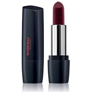 Deborah Milano Red Mat lipstick nr. 35 Wine, ultra-matte finish, langhoudend, met collageen, hyaluronzuur en avocado-extract voor gevoede, gehydrateerde, zachte en verzorgde lippen