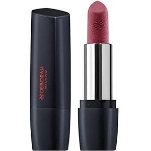 Deborah Milano Red Mat lipstick nr. 17 First Kiss, ultra-matte finish, langhoudend, met collageen, hyaluronzuur en avocado-extract voor gevoede, gehydrateerde, zachte en verzorgde lippen