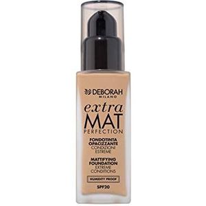 Deborah Extra Mat Perfection N°3.3 Gold Finish Mat, textuur No Transfer en Vochtigheid Proof, SPF20-30 ml