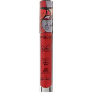 Deborah Milano - Fluid Velvet Mat Lipstick N.7 Fire Red Painted by Paola Turani, vloeibare lippenstift met mat effect, geeft pluizige en hydraterende lippen, 4,5 g