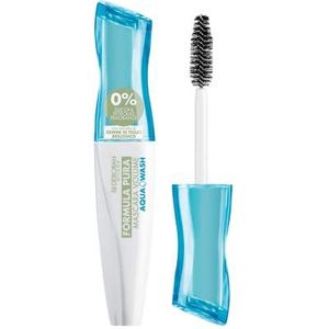 Deborah Milano - Mascara Pure volume Aqua Wash, hoge verdraagzaamheid zonder parabenen, volumeeffect, eenvoudige en snelle make-up met heet water, zwart 12 ml
